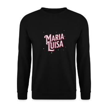 Maria Luisa name personalized - Unisex Sweatshirt - black - Front - Alina (178cm) & Michal (187cm)