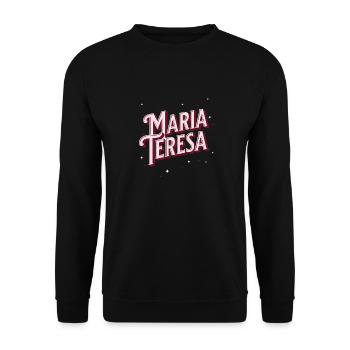Maria Teresa names personalized - Unisex Sweatshirt - black - Front - Alina (178cm) & Michal (187cm)