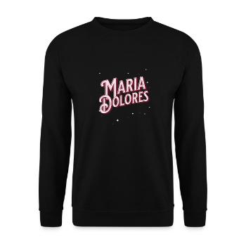 Maria Dolore's name personalized - Unisex Sweatshirt - black - Front - Alina (178cm) & Michal (187cm)