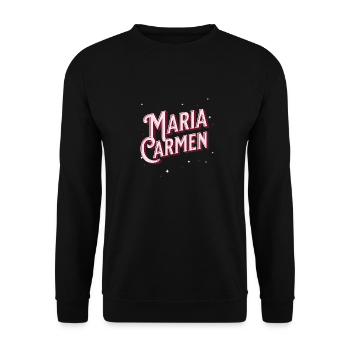 Maria Carmen name personalized - Unisex Sweatshirt - black - Front - Alina (178cm) & Michal (187cm)