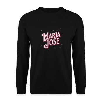 Maria Jose name personalized - Unisex Sweatshirt - black - Front - Alina (178cm) & Michal (187cm)