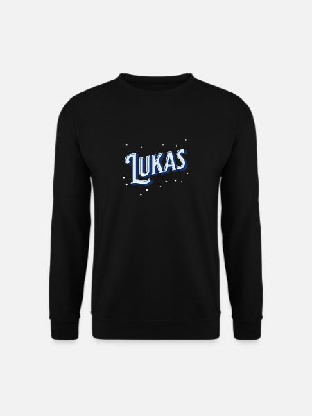 Lukas' name personalized - Unisex Sweatshirt - black