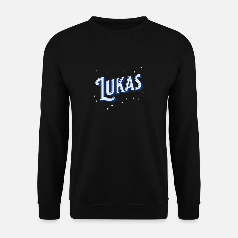 Lukas' name personalized - Unisex Sweatshirt - black