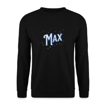 Nombre maximal de noms personnalisés - Sweat-shirt Unisexe - noir - Devant - Alina (178cm) & Michal (187cm)