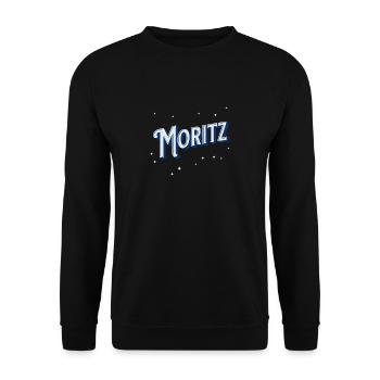 Moritz name personalized - Unisex Sweatshirt - black - Front - Alina (178cm) & Michal (187cm)