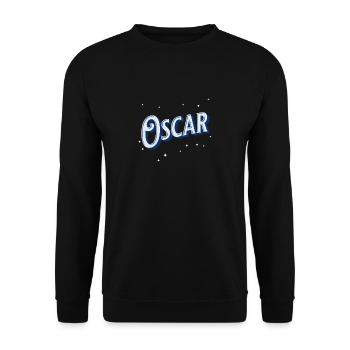 Oscar names personalized - Unisex Sweatshirt - black - Front - Alina (178cm) & Michal (187cm)