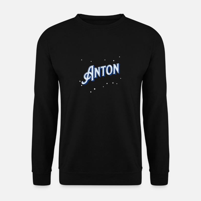 Anton name personalized - Unisex Sweatshirt - black