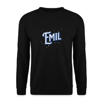 Nom Emil personnalisé - Sweat-shirt Unisexe - noir - Devant - Alina (178cm) & Michal (187cm)