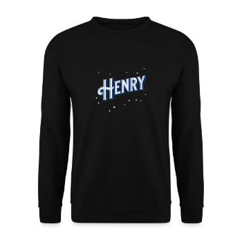 Henry Name Personalized - Unisex Sweatshirt - black - Front - Alina (178cm) & Michal (187cm)