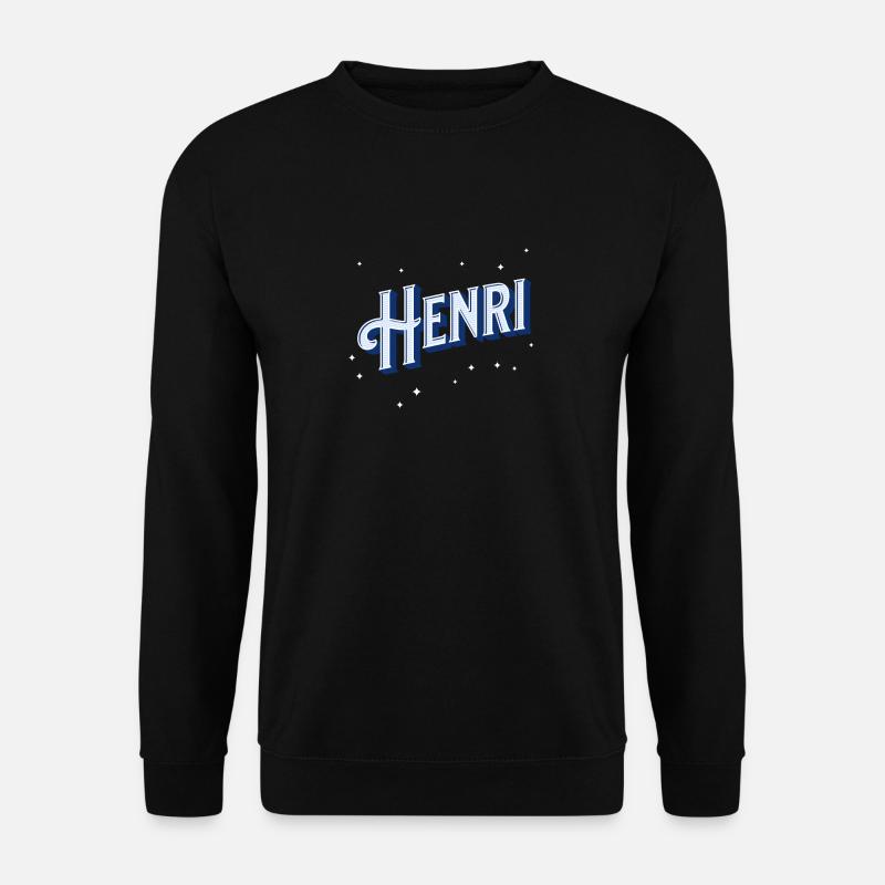 Henri names personalized - Unisex Sweatshirt - black