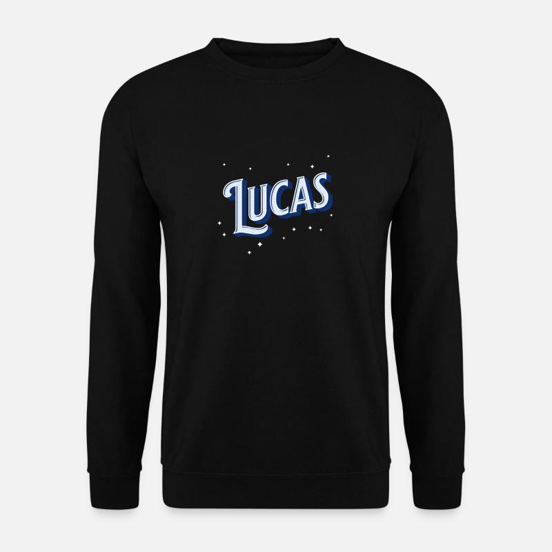 Lucas' name personalized - Unisex Sweatshirt - black