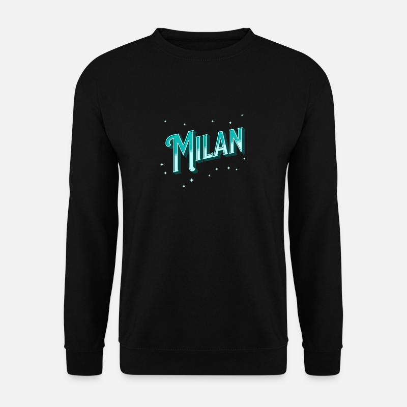 Milan name personalized - Unisex Sweatshirt - black