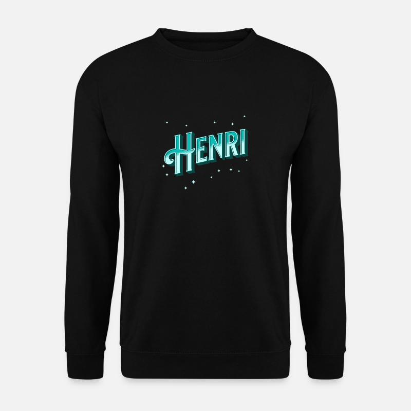 Henri names personalized - Unisex Sweatshirt - black
