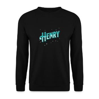 Henry names personalized - Unisex Sweatshirt - black - Front - Alina (178cm) & Michal (187cm)