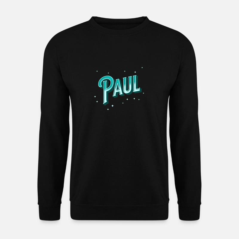 Paul Namen personalisiert - Unisex Pullover - Schwarz