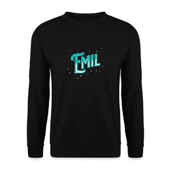 Nom Emil personnalisé - Sweat-shirt Unisexe - noir - Devant - Alina (178cm) & Michal (187cm)