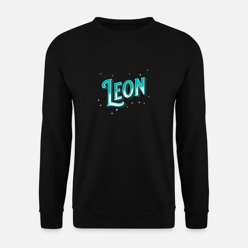 Leon names personalized - Unisex Sweatshirt - black