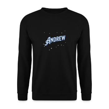 Andrew names personalized - Unisex Sweatshirt - black - Front - Alina (178cm) & Michal (187cm)