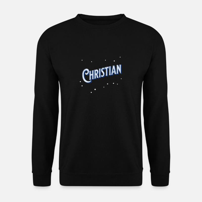 Christian Namen personalisiert - Unisex Pullover - Schwarz