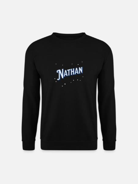 Nathan names personalized - Unisex Sweatshirt - black