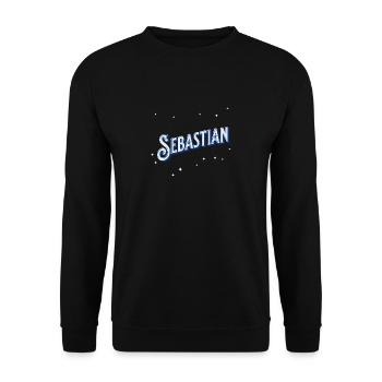 Sebastian name personalized - Unisex Sweatshirt - black - Front - Alina (178cm) & Michal (187cm)