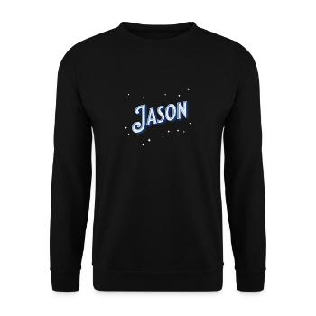 Jason names personalized - Unisex Sweatshirt - black - Front - Alina (178cm) & Michal (187cm)