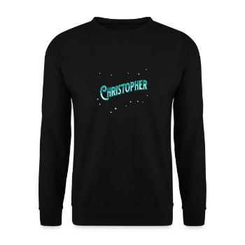 Christopher name personalized - Unisex Sweatshirt - black - Front - Alina (178cm) & Michal (187cm)