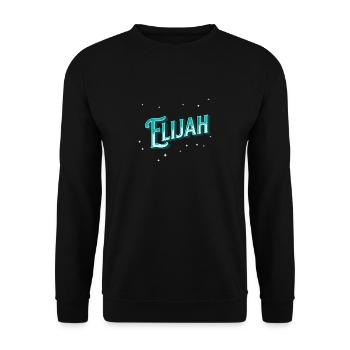 Elijah names personalized - Unisex Sweatshirt - black - Front - Alina (178cm) & Michal (187cm)