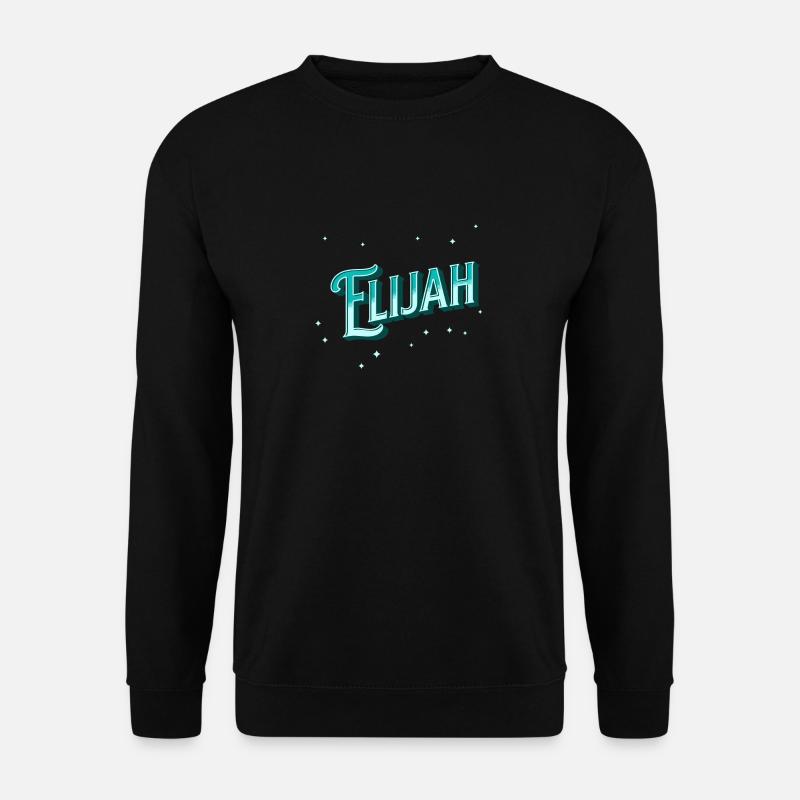 Elijah names personalized - Unisex Sweatshirt - black