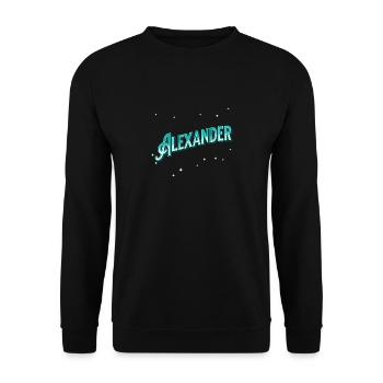 Noms Alexander personnalisés - Sweat-shirt Unisexe - noir - Devant - Alina (178cm) & Michal (187cm)