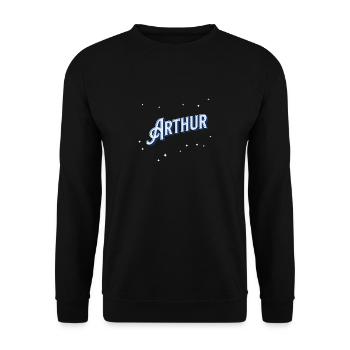 Noms Arthur personnalisés - Sweat-shirt Unisexe - noir - Devant - Alina (178cm) & Michal (187cm)