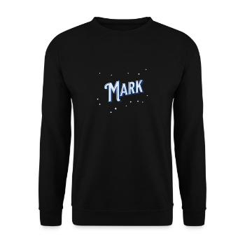 Mark name personalized - Unisex Sweatshirt - black - Front - Alina (178cm) & Michal (187cm)