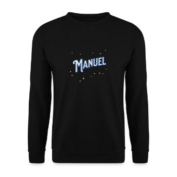 Manuel name personalized - Unisex Sweatshirt - black - Front - Alina (178cm) & Michal (187cm)