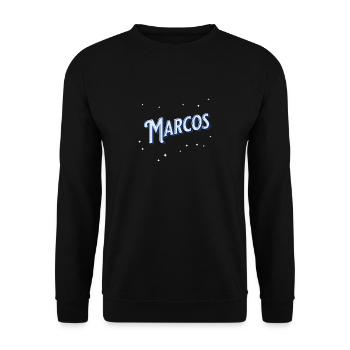 Marco's name personalized - Unisex Sweatshirt - black - Front - Alina (178cm) & Michal (187cm)