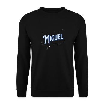 Miguel Name Personalized - Unisex Sweatshirt - black - Front - Alina (178cm) & Michal (187cm)