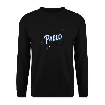 Nom Pablo personnalisé - Sweat-shirt Unisexe - noir - Devant - Alina (178cm) & Michal (187cm)