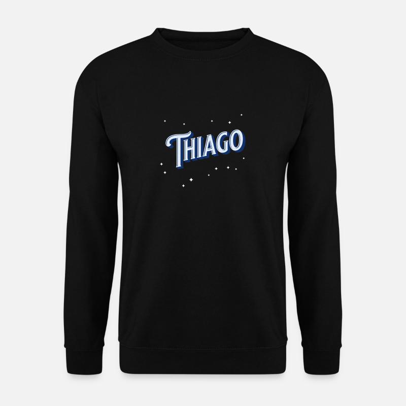 Thiago names personalized - Unisex Sweatshirt - black