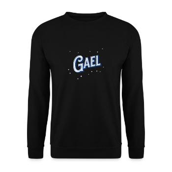 Nom Gael personnalisé - Sweat-shirt Unisexe - noir - Devant - Alina (178cm) & Michal (187cm)