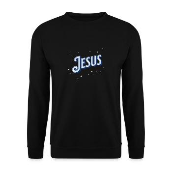 Jesus' name personalized - Unisex Sweatshirt - black - Front - Alina (178cm) & Michal (187cm)