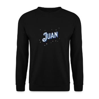 Juan names personalized - Unisex Sweatshirt - black - Front - Alina (178cm) & Michal (187cm)
