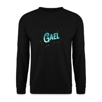 Nom Gael personnalisé - Sweat-shirt Unisexe - noir - Devant - Alina (178cm) & Michal (187cm)