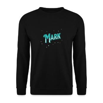 Mark name personalized - Unisex Sweatshirt - black - Front - Alina (178cm) & Michal (187cm)