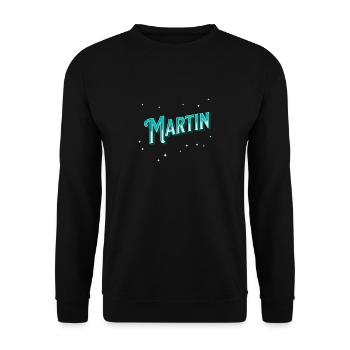 Martin noms personnalisés - Sweat-shirt Unisexe - noir - Devant - Alina (178cm) & Michal (187cm)