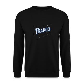 Nom Franco personnalisé - Sweat-shirt Unisexe - noir - Devant - Alina (178cm) & Michal (187cm)