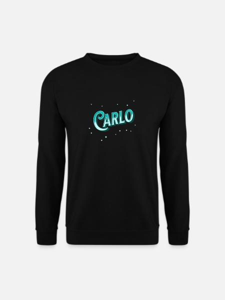 Carlo names personalized - Unisex Sweatshirt - black
