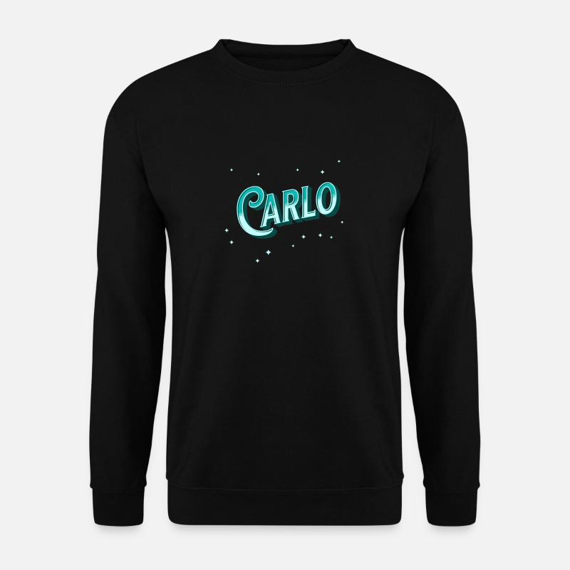 Carlo names personalized - Unisex Sweatshirt - black