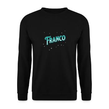 Nom Franco personnalisé - Sweat-shirt Unisexe - noir - Devant - Alina (178cm) & Michal (187cm)