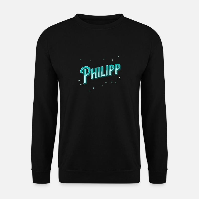 Philipp name personalized - Unisex Sweatshirt - black