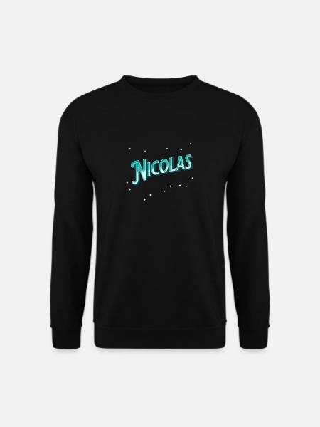 Nicolas' name personalized - Unisex Sweatshirt - black