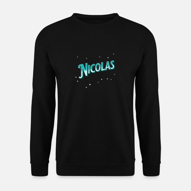 Nicolas' name personalized - Unisex Sweatshirt - black